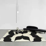 French Retro Bedroom Decor Stripe Carpet Minimalist Carpets for Living Room Home Art Plush Floor Mat Large Area Thickened Rug - Image 4