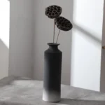 Ceramic Vase 27CM High Modern Decorative Vases Black And White Gradient Flower Vase For Home Interior Decoration