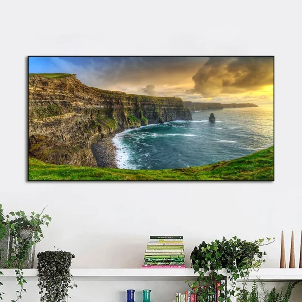 The Cliffs of Moher in Ireland Pictures Canvas Painting Nature Seascape Landscape Posters and Prints for Living Room Home Decor