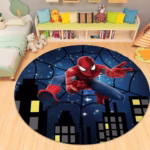 MINISO Disney Spiderman Rug Anti-slip Area Rugs Round Carpet for Living Room Kitchen Bedroom Sofa Rugs Kids Bedroom Floor Mat - Image 2