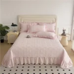 Bonenjoy Bed Cover Plain Bedspread Lace Style Bed Linen 250x250/250x270 Thicken Bedsheets colchas matrimoniales (No Pillowcase) - Image 4