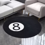Soft Plush Bathroom Carpets-non-slip, Machine Washable and Absorbent round Mats-ideal for Bathroom Floor Decoration, Bedroom Doo