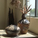 Jingdezhen Ceramic Vase Rough Pottery Flower Arrangement Retro Nostalgia Handmade Wabi-Sabi Style Zen Arrangement Rough Pottery - Image 3