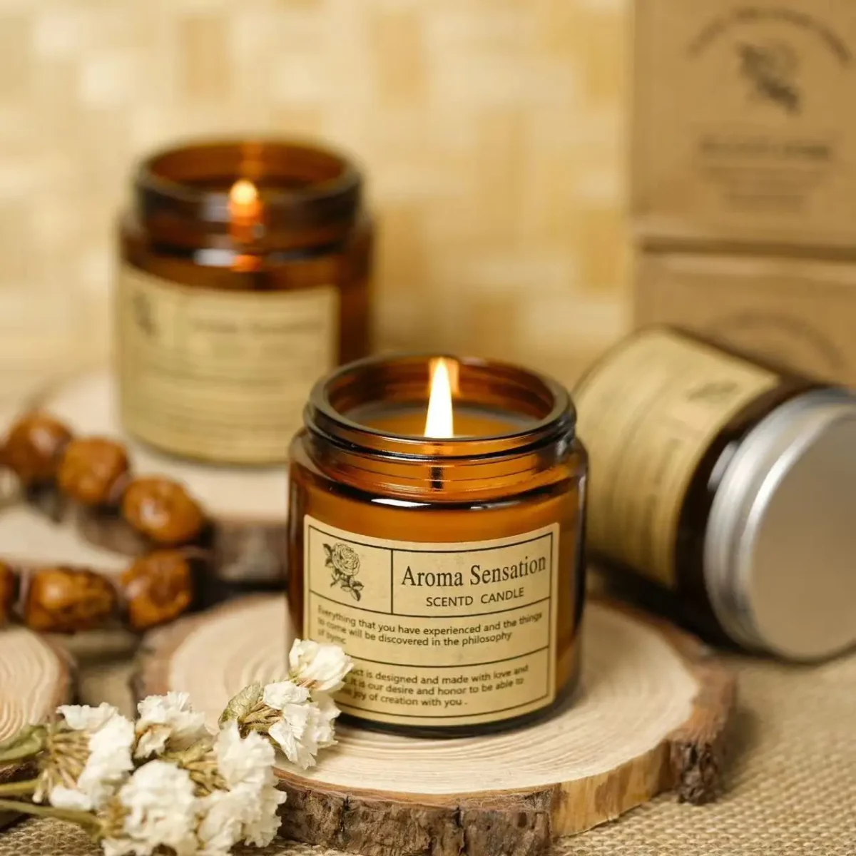 Aromatherapy essential oil candle smokeless soybean candle cup household fragrance ornament souvenir - Image 2