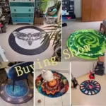 Muscle Fish Pattern Round Carpet Children Bedroom Decor Area Rugs Living Room Decoration Home Sofa Hallway Circular Floor Mat - Image 6