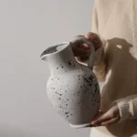 Charming 20.9 CM Handmade Ceramic Vase with Elegant Handle - Image 6