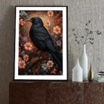 Gothic Vintage Phonograph Antique Aesthetic Poster Dark Academy Butterfly Crow Canvas Painting Gallery Wall Art Mural Home Decor - Image 3
