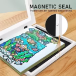 Children Drawing Frames Wooden Replaceable Photo Display for Poster Photo Paintings Pictures A4 Kids Art Frame Display Decor - Image 6