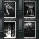 Forest Terror Under Moonlight Poster Art Wall Painting Abstract Canvas Painting Nordic Living Room Home Decor Wendigo Picture - Image 3