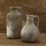 OasinRetro Style Pottery Vase for Dried Flower Grass Wabi Sabi Modern Nordic Pot Home Book Shelf Decoration Living Room Decor