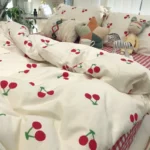 Korean Style Bedding Set Boys Girls Twin Queen Size Duvet Cover Flat Sheet Pillowcase Bed Linens Kids Adult Fashion Home Textile - Image 3