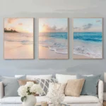 Natural Seascape Blue Sea Beach Landscape Posters and Prints Modern Canvas Painting Wall Art Picture for Living Room Home Decor