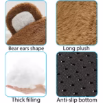 Funny Cat Bed Warm Pet House Soft Long Plush Kitten Lounger Cushion Small Dogs Tent Cave Beds For Cozy Cat House Mat Supplies - Image 5