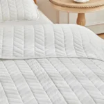 Quilts for Queen Bed White Bedspreads Soft Bed Summer Quilt Lightweight Microfiber Bedspread Modern Coverlet For All season - Image 6