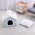 HOOPET Dog House Indoor Warm Kennel Pet Cat Cave Nest Rabbit Nest Washable Removable Mat Cozy Sleeping Bed For Cats Banana cat - Image 3