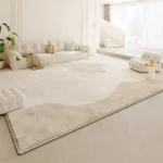 Luxurious Cream Plush Area Rug for Cozy Living Spaces