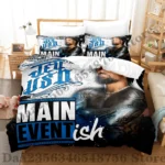 2025 Jey USO Bedding Set Single Twin Full Queen King Size Bed Set Adult Kid Bedroom Duvetcover Sets Anime Bed Sheet Set