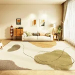 Plush Nordic Abstract Area Rug for Cozy Kids' Spaces