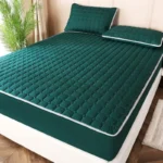 WOSTAR Quilted mattress protector cover soft bedspread couple 2 people luxury double bed elastic fitted sheet bed protection pad - Image 6