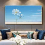 Orange Tree In Soda Can On Cyan Background Art Posters Prints Wildflower Plant In Desert Canvas Painting Modern Minimalist Decor - Image 2