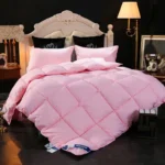 95% Cotton White Goose/Duck Down Duvet Goose Bed Velvet Comforter Queen King Feather Quilts Winter Keep Warm Cotton Shell Quilt - Image 4