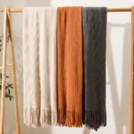 Cozy Knitted Throw Blanket - Soft, Stylish Sofa & Travel Essential - Image 4