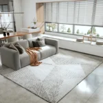 Modern Style Rugs for Bedroom Minimalist Living Room Decoration Line Carpet Thick Plush Lounge Floor Mat Fluffy Soft Bedside Rug - Image 3