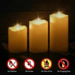 3X Flameless LED Candle WarmWhite Moving Dancing Wick Electic Candles Weding AU - Image 4