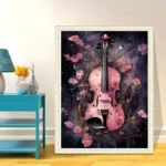 Gothic Retro Pink Flower Castle Posters Prints Butterfly Animal and Plant Landscape Canvas Painting Living Room Home Decoration - Image 5