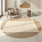 Modern Minimalist Rugs for Bedroom Large Area Thick Study Rug Light Luxury Living Room Decoration Round Carpet Home Non-slip Mat - Image 4