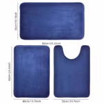 Luxury 3-Piece Non-Slip Bath Mat Set for Ultimate Comfort - Image 3