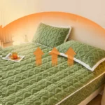 Household antibacterial milk velvet quilted bed sheet thickened Coral Velvet Bedspread Bacteriostatic dust-proof bed cover - Image 3