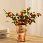 OasinRustic Ceramic Vase Textured Pottery Centerpieces Kitchen Bathroom Mantel Bedroom Living Room Home Decoration Objects - Image 5