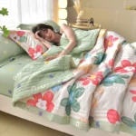 Summer Patchwork Quilt Flower Printed Quilted Bedspread for Beds Single/Queen/King Size Comforter/Duvet for Summer - Image 4