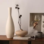 OasinNordic Retro Ceramic Vase Cabinet Living Room Decoration Flower Arrangement Pampas Grass Zen Tabletop Centerpiece Table - Image 4