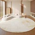 Light Luxury Living Room Decoration Round Carpet Thicken Plush Rugs for Bedroom Home Fluffy Soft Rug Anti-slip Bedside Floor Mat - Image 3