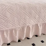 Bonenjoy Bed Cover Plain Bedspread Lace Style Bed Linen 250x250/250x270 Thicken Bedsheets colchas matrimoniales (No Pillowcase) - Image 5