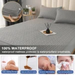 Waterproof Thicken bed Cover Solid color Mattress Protector Skin-Friendly Queen King Double Fitted Sheet Mat 90 140 180x200cm - Image 3