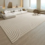 Wabi-sabi Wind Bedroom Decor Plush Carpet Thickened Study Anti-slip Mat Japanese-style Carpets for Living Room Home Striped Rug