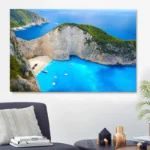 Zakynthos Island Greece Landscape Canvas Painting Navagio Beach Seascape Ocean Posters and Prints Wall Art Wall Decor Cuadros - Image 2