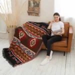 Cotton Knitted Sofa Blanket Geometric Hanging Tapestry Turkish Blanket Camping Beach Rug Living Room Carpet Bedspread deken - Image 4