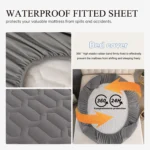 Safe Waterproof Mattress Cover Protector Soft Comfortable Breathable Printing Bedding Mattress Bed Cover Fitted Machine Washable - Image 6
