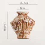 OasinRustic Terracotta Vase Distressed Finish Farmhouse Vintage Pottery Decor Home Living Room Table Shelf Mantel Entryway - Image 5