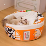 Pet Dog Cat House Kennel Super Large Instant Noodle Warm Dog Cat Nest Beds Cushion Udon Cup Noodle Pet Bed Cozy Nest - Image 3