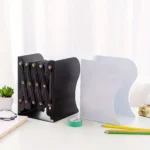 Adjustable Desktop Bookends Book Stand Bookend Iron Desktop Art Non Slip Rack Shelf Holder School Stationery Office Accessories - Image 4