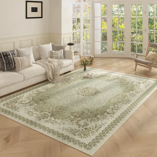 Luxury Green Bedroom Decor Bedside Plush Carpet Fluffy Soft Floor Mat Home Washable Study Rug Large Area Carpets for Living Room