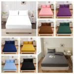 Kuup High Quality Fitted Sheet 90/180/150x200 Cm Mattress Cover Elastic Band Bed Sheet Queen King Size No Pillowcases Included - Image 3