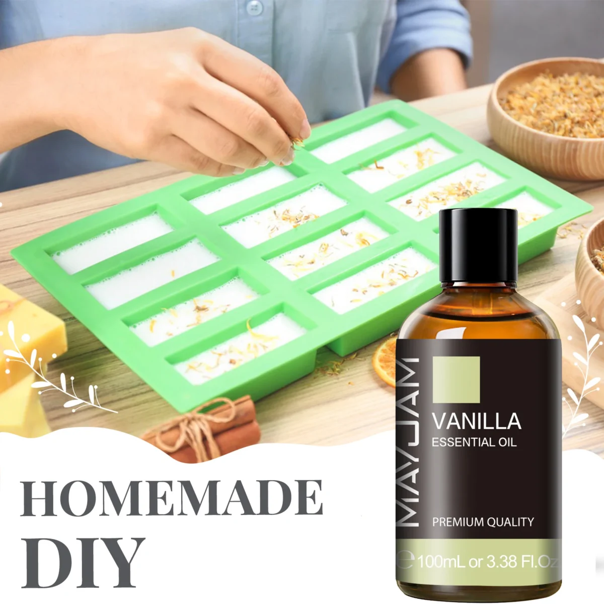 MAYJAM 1PCS 100ML Essential Oil with Dropper Sandalwood Lavender Eucalyptus Vanilla Aroma Oil For Humidifier Scent Candle Burner - Image 4