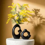 OasinCeramic Matte Vase Set of 2 for Pampas Grass Dried Flower Modern Nordic Accessories Home Decoration Tabletop Interior - Image 4