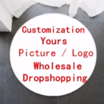 Custom Logo Mat Circle Carpet Anti-Slip Round Area Rug Large for Home Living Room Bedroom Decor Chair Drum Rug Chair Doormat - Image 2